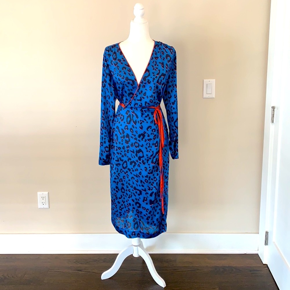 Kitri Studio Maya Animal Print Wrap Dress - Picture 4 of 9